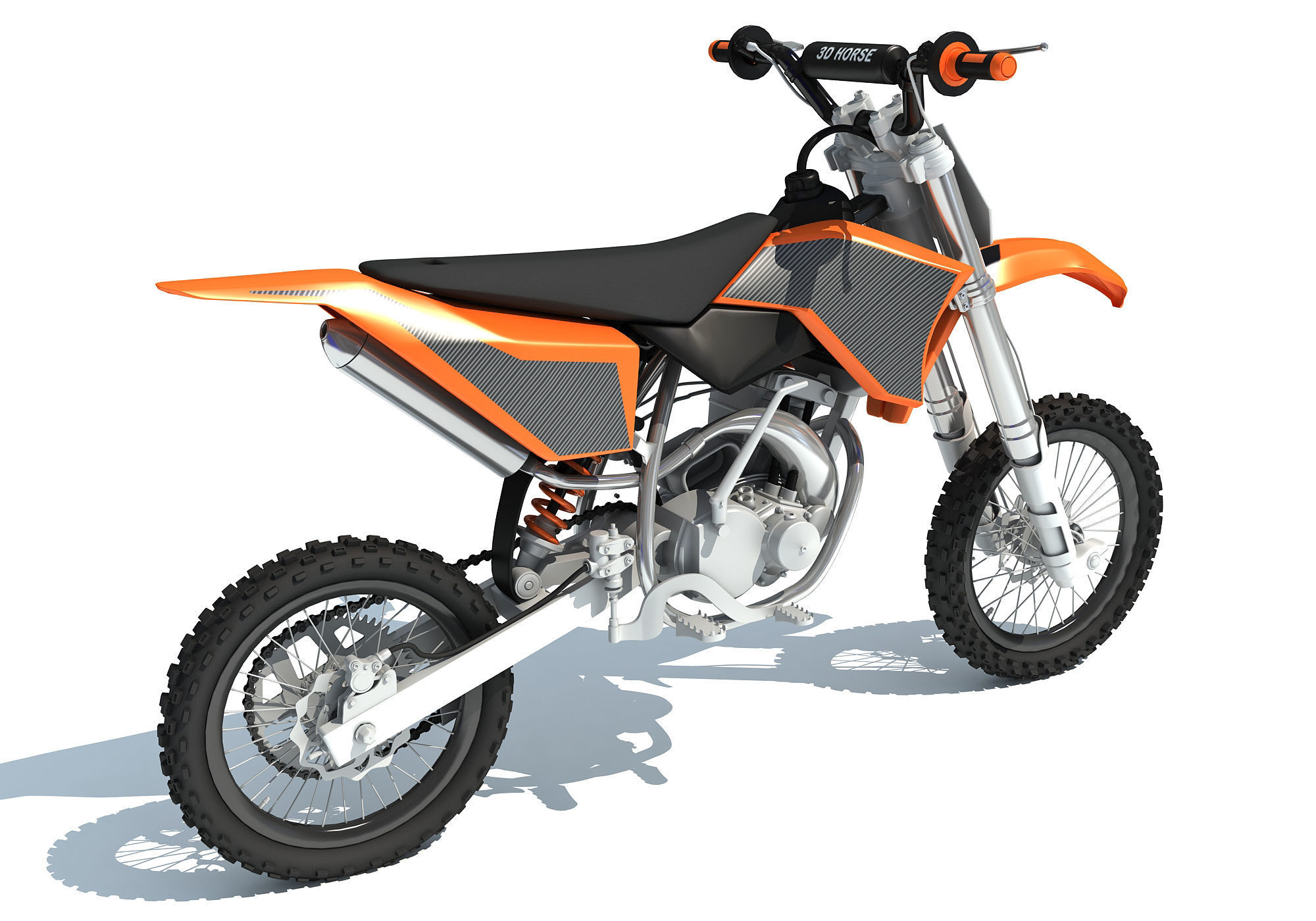 Off-road Motorcycle Motocross 3D model_3