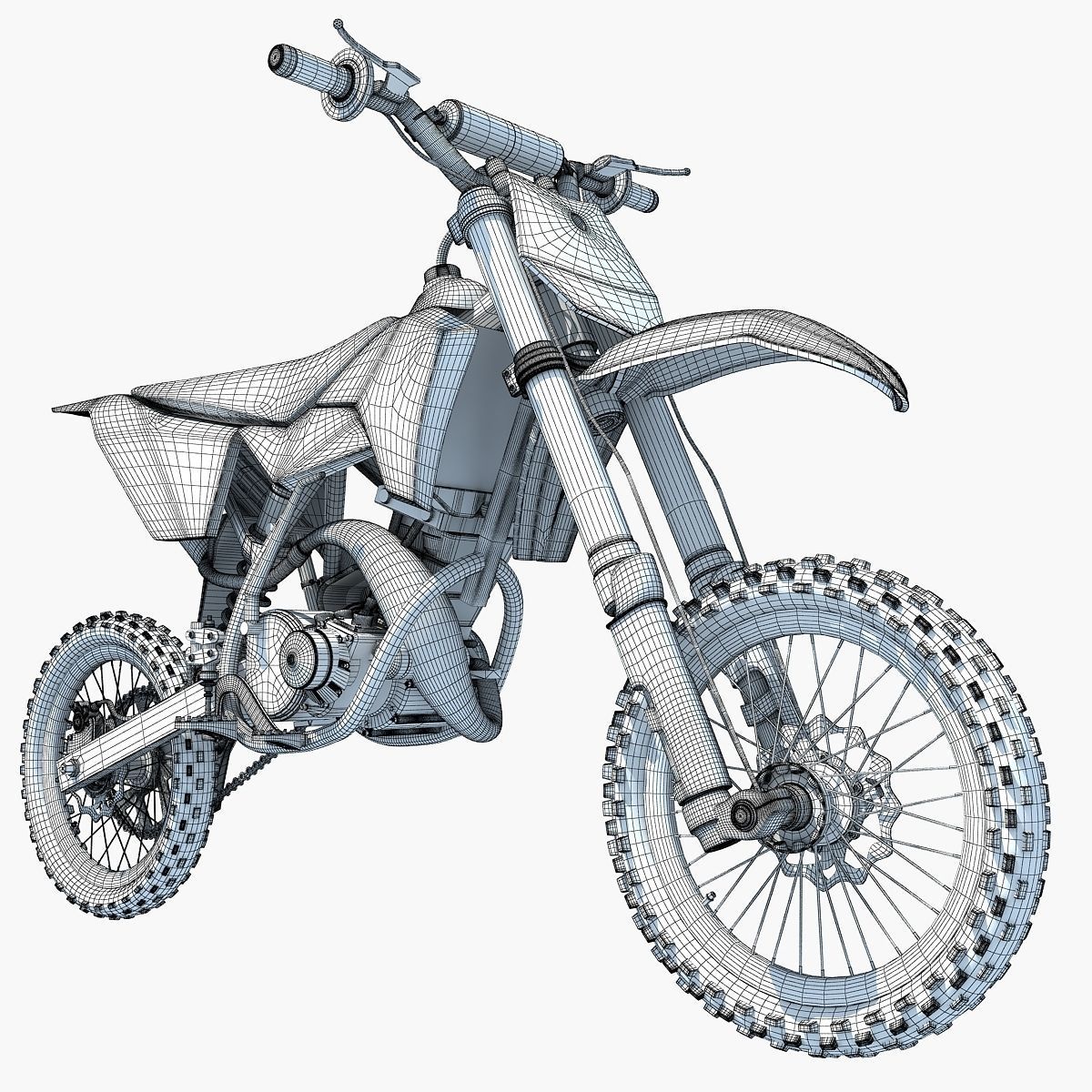 Off-road Motorcycle Motocross 3D model_16