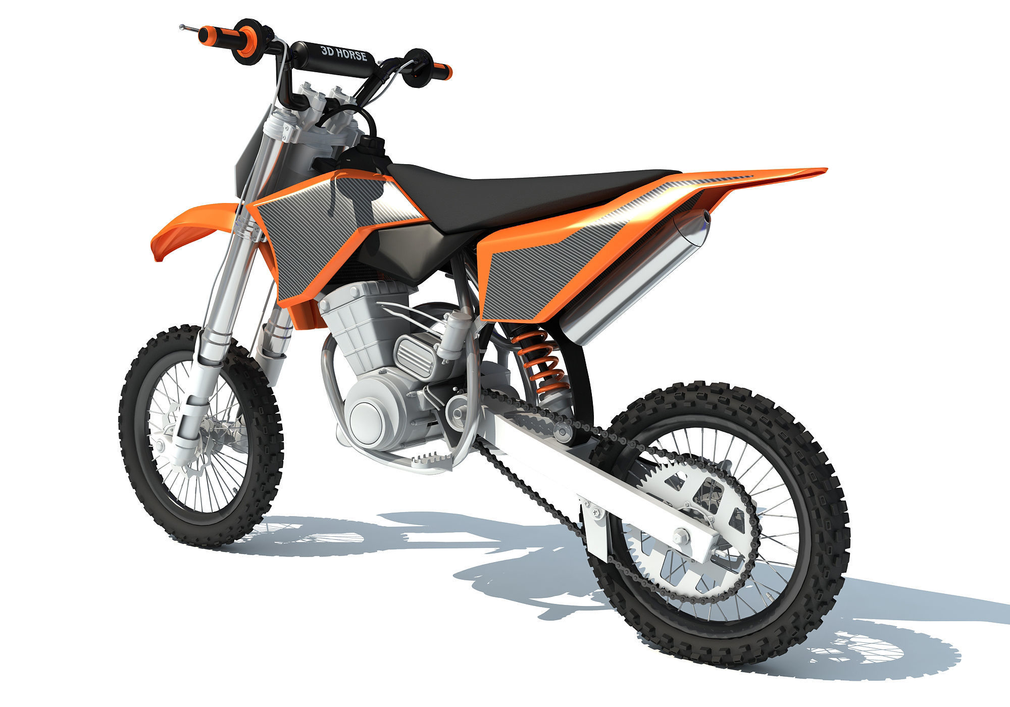 Off-road Motorcycle Motocross 3D model_2