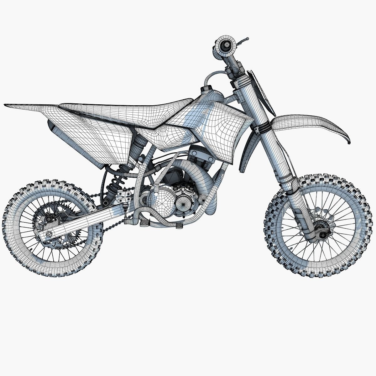 Off-road Motorcycle Motocross 3D model_15