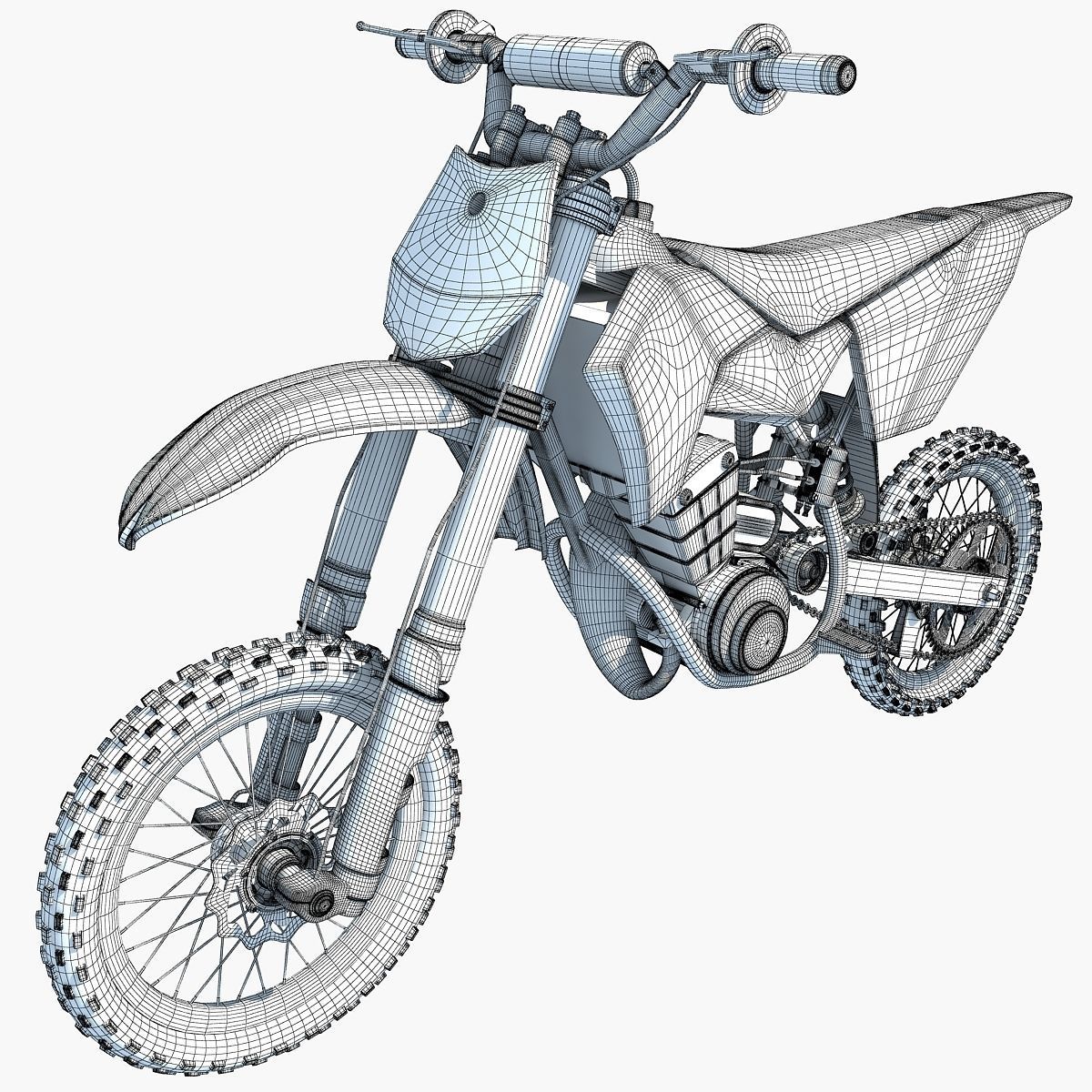 Off-road Motorcycle Motocross 3D model_17