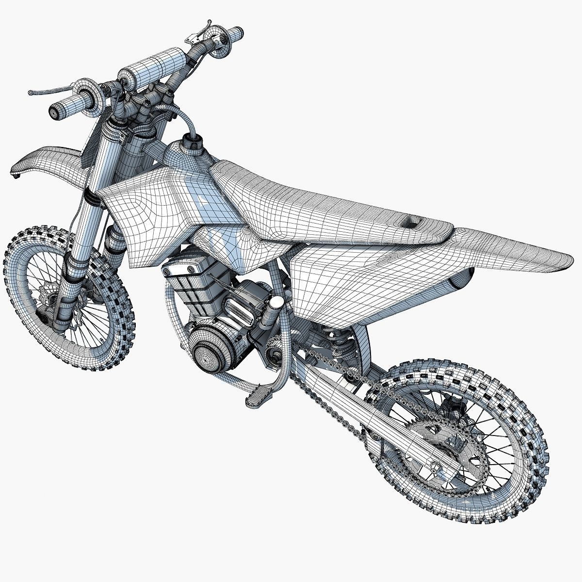 Off-road Motorcycle Motocross 3D model_14