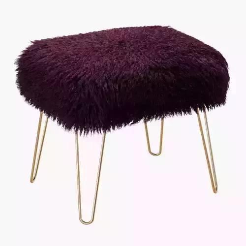 Ffion Sheepskin Footstool 3D model