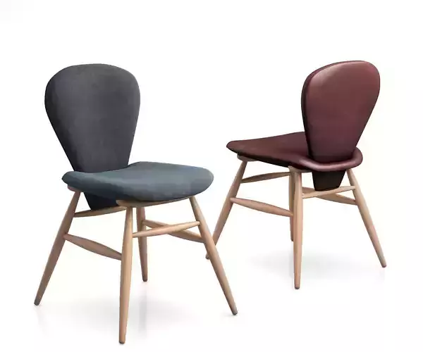 Attic Leather and Upholstered  Dining Chair by West Elm