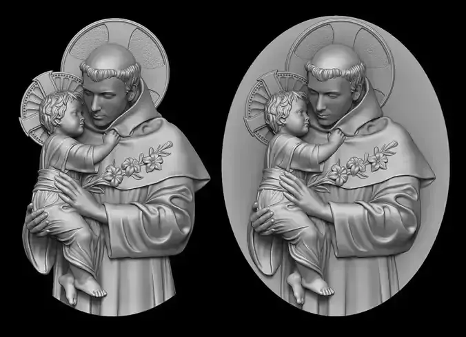 Saint Anthony Medallion and Pendant 3D print model