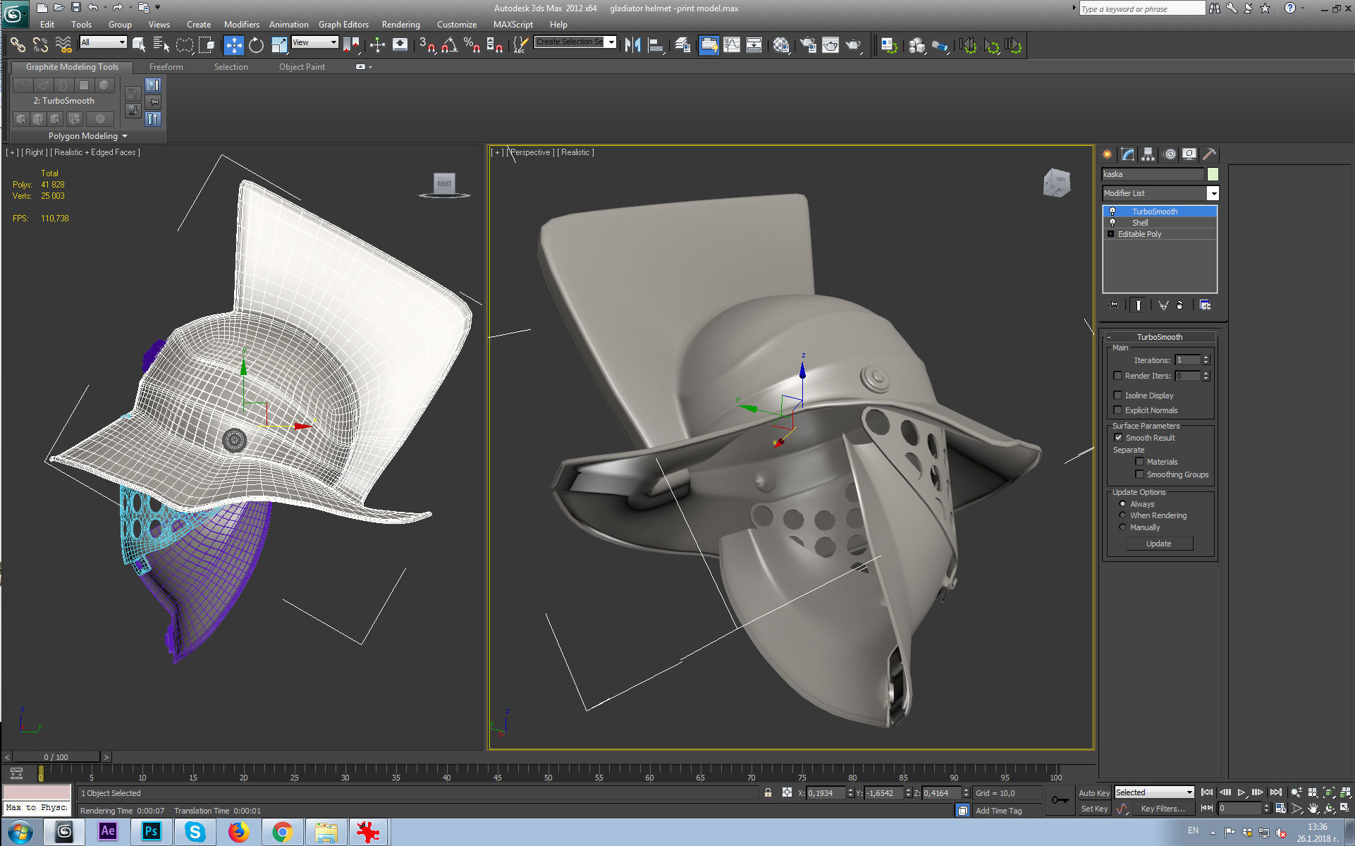 gladiator helmet-3d print model 3D print model_6