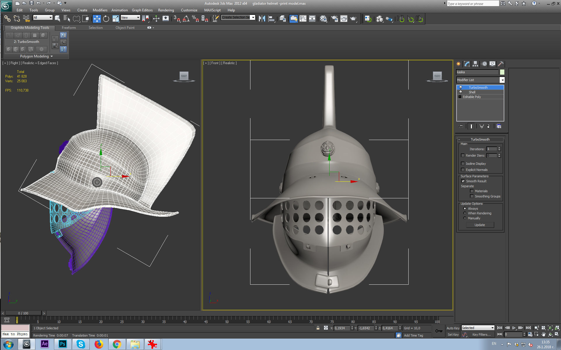 gladiator helmet-3d print model 3D print model_1