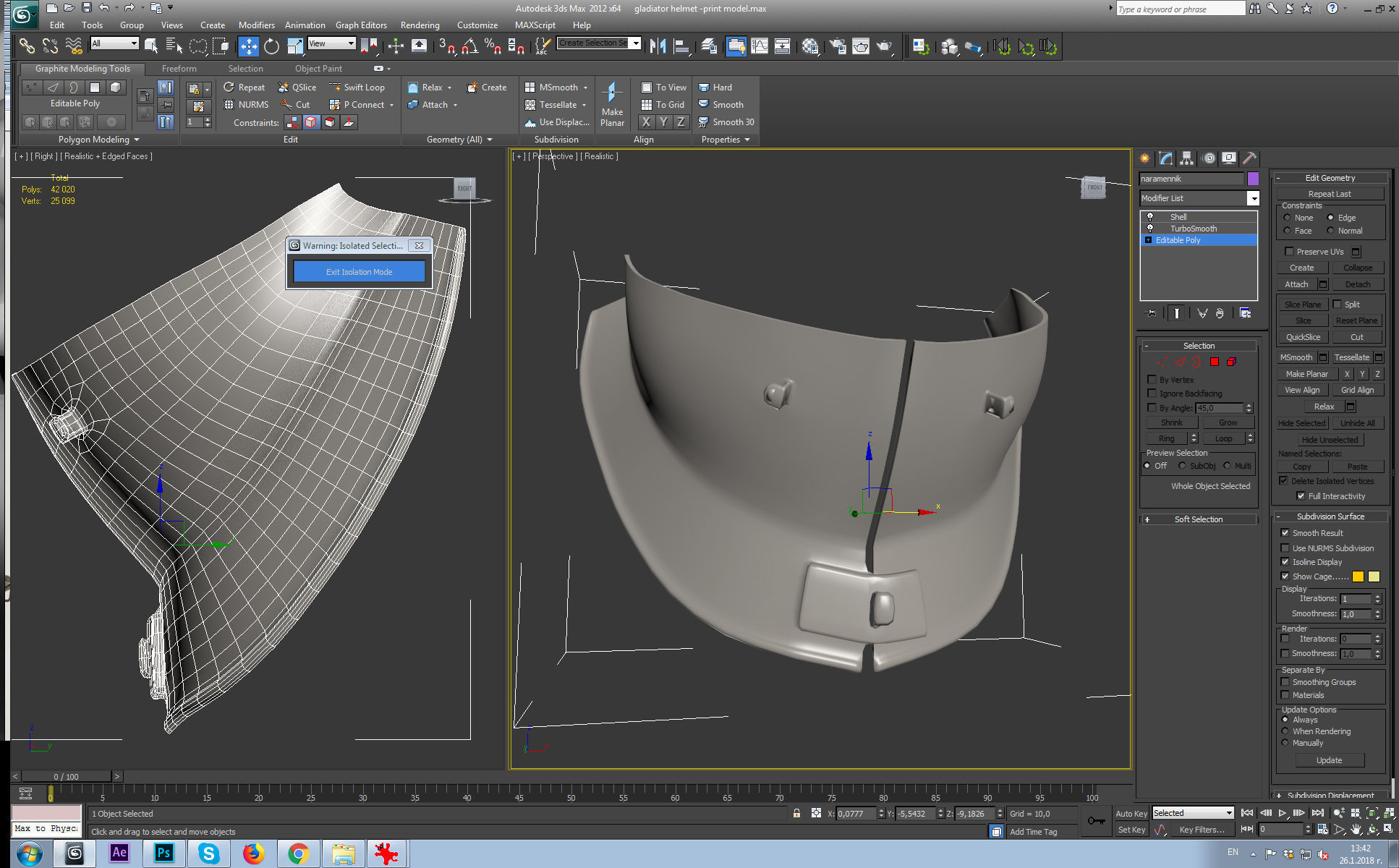 gladiator helmet-3d print model 3D print model_2