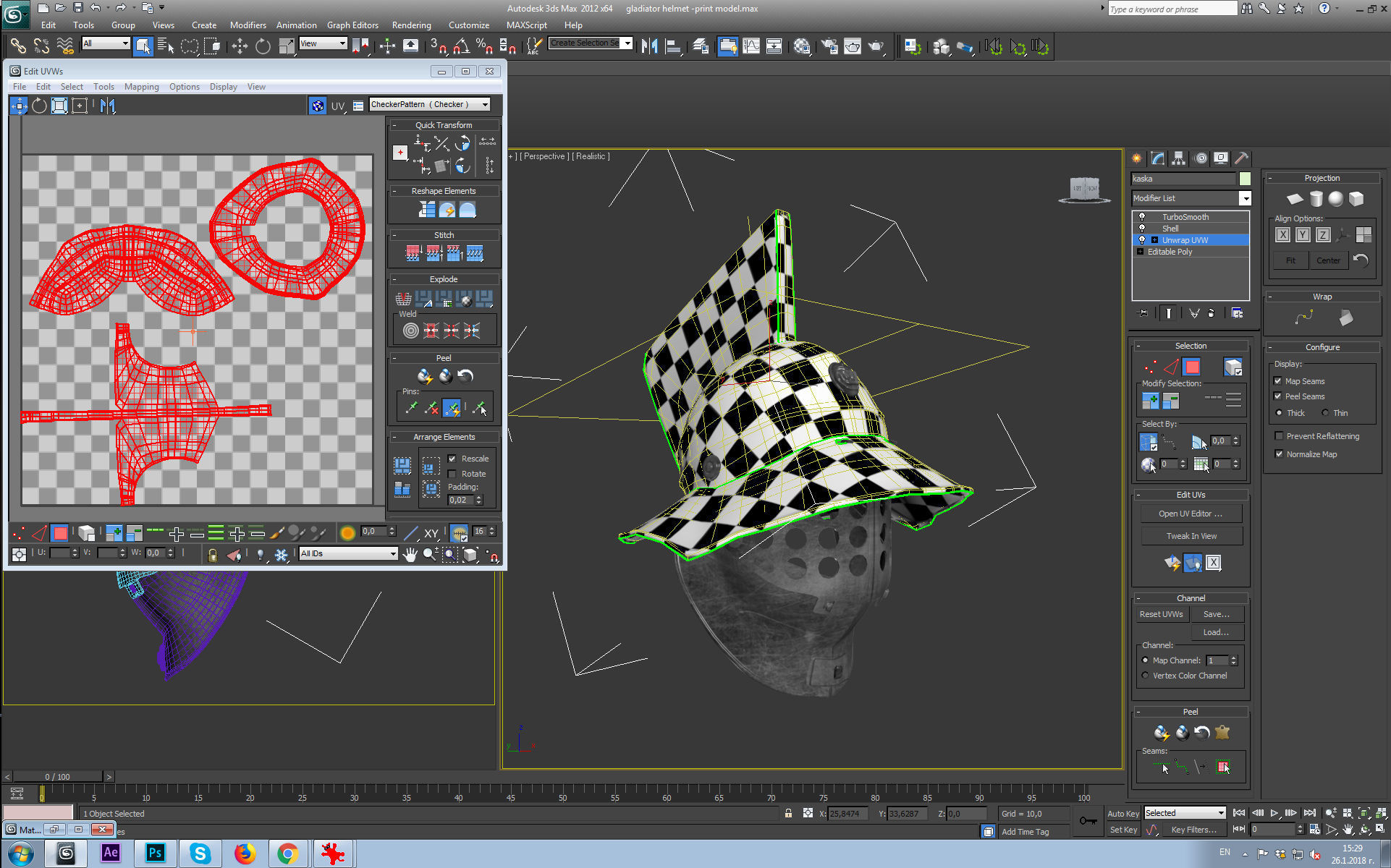 gladiator helmet-3d print model 3D print model_13