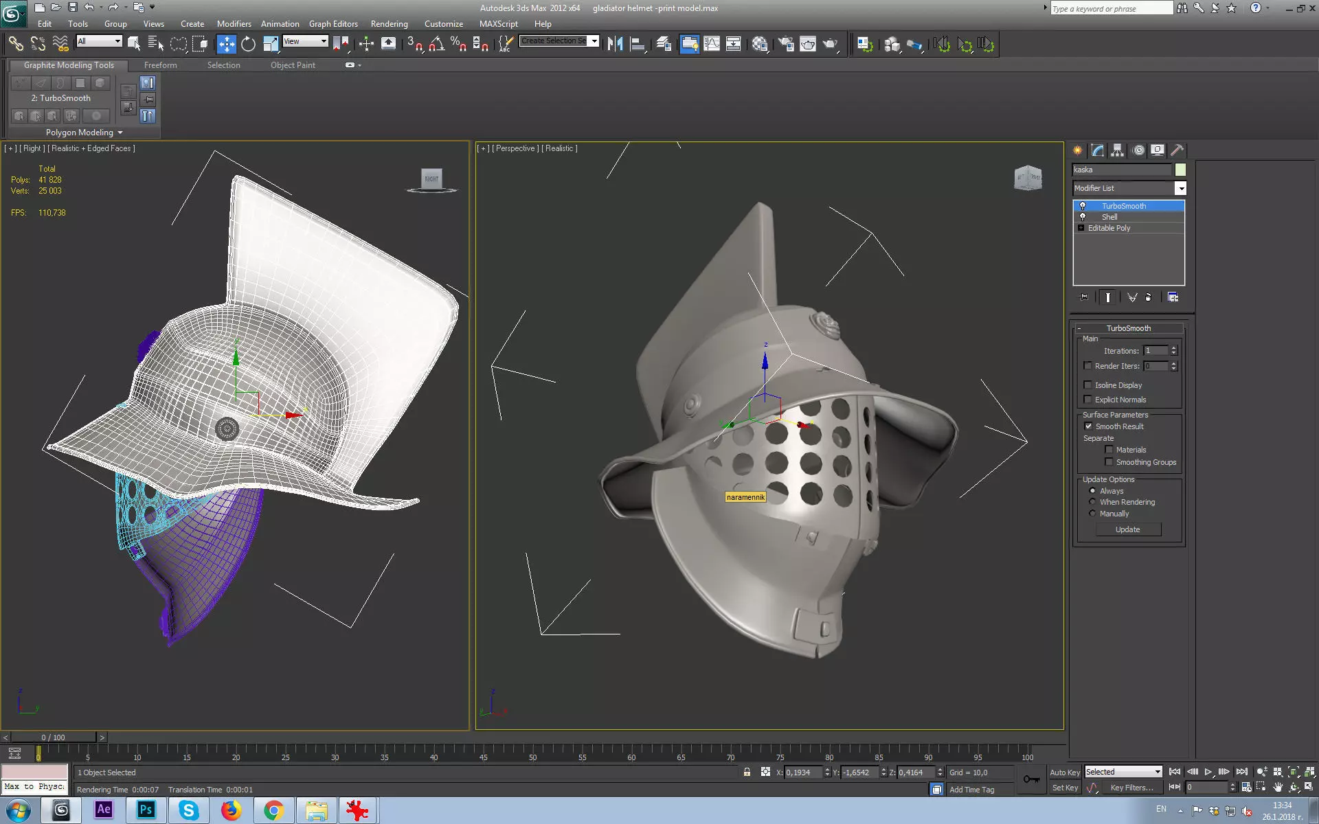 gladiator helmet-3d print model 3D print model_0