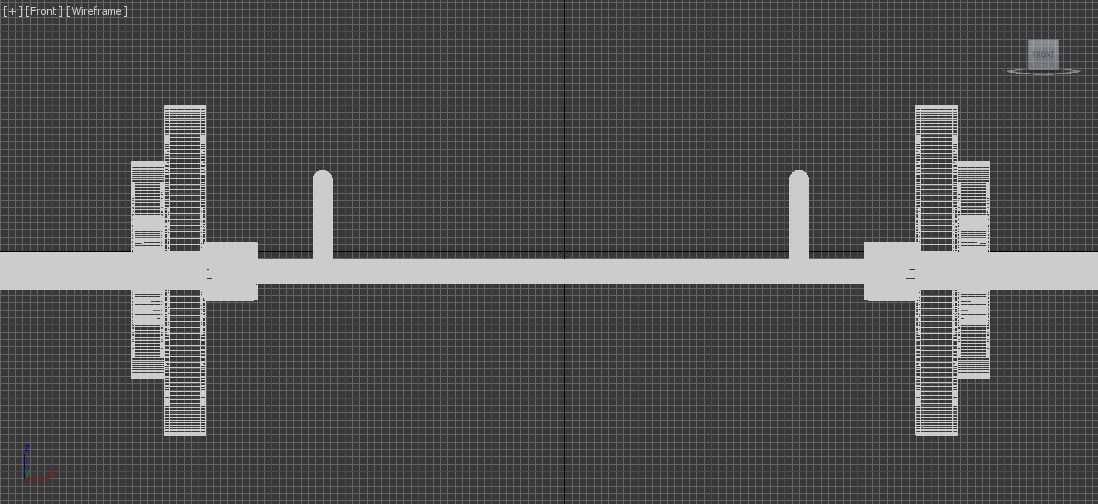 Trap Bar Deadlift - Hex Bar Barbell - Gym Equipment Low-poly 3D model_11