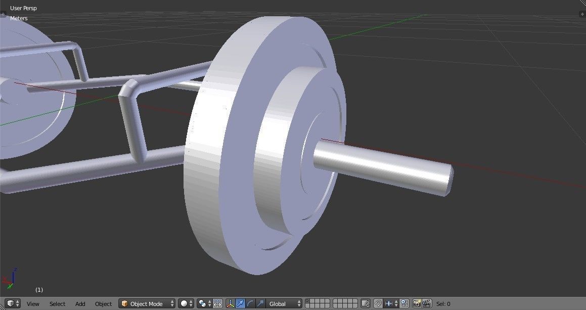 Trap Bar Deadlift - Hex Bar Barbell - Gym Equipment Low-poly 3D model_6