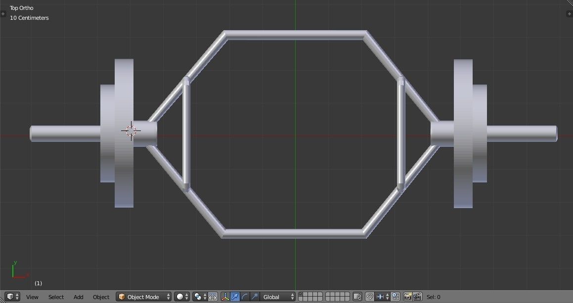 Trap Bar Deadlift - Hex Bar Barbell - Gym Equipment Low-poly 3D model_17