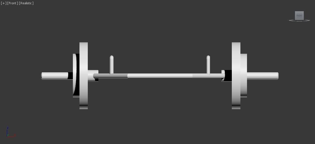Trap Bar Deadlift - Hex Bar Barbell - Gym Equipment Low-poly 3D model_8