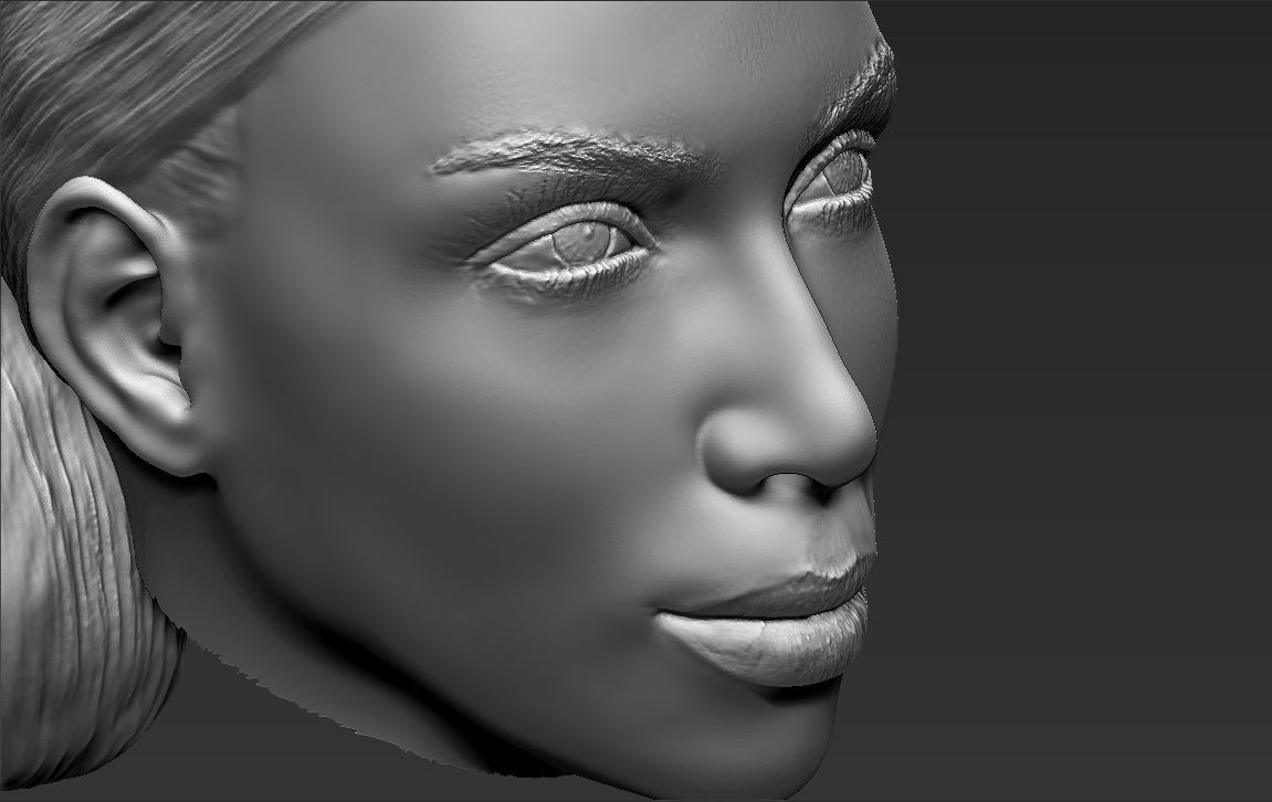 Kim Kardashian standard version only mesh 3D model_23