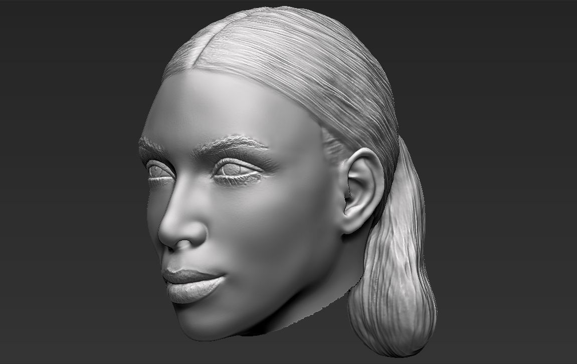 Kim Kardashian standard version only mesh 3D model_2