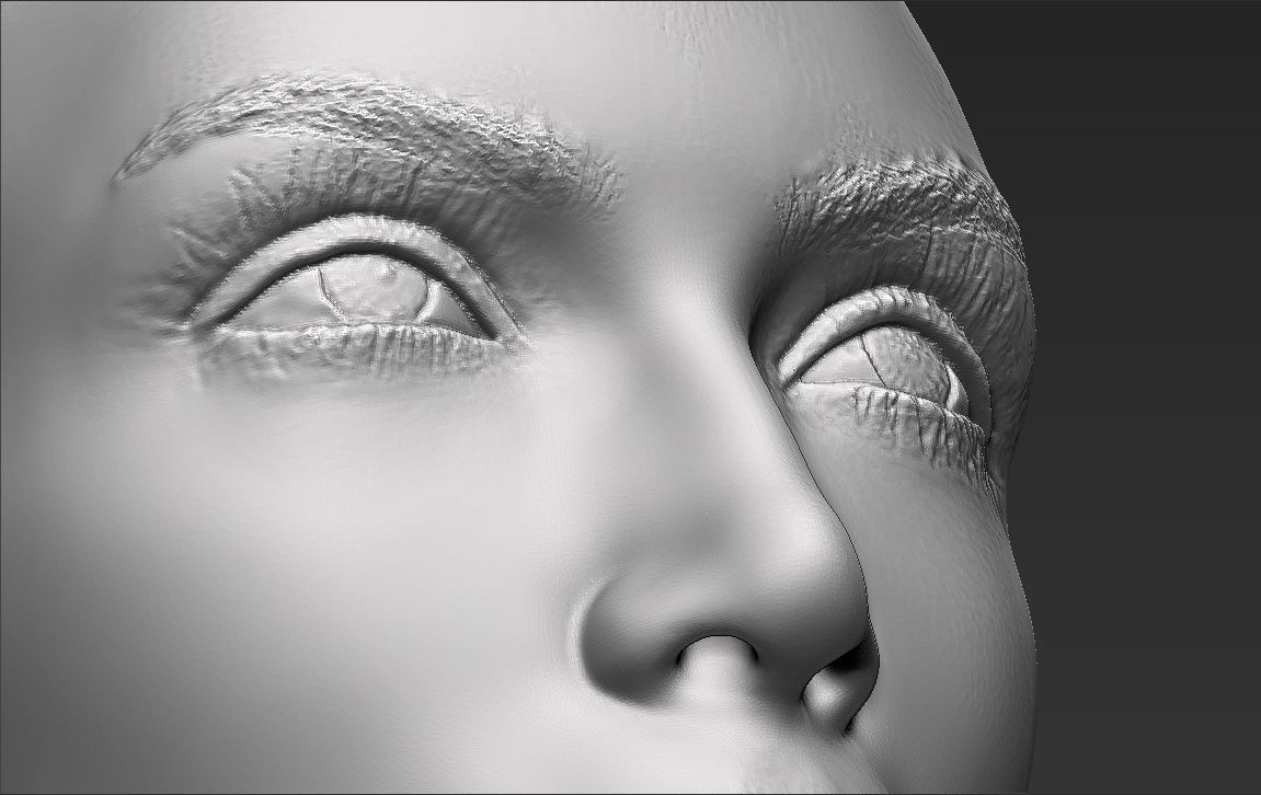 Kim Kardashian standard version only mesh 3D model_24