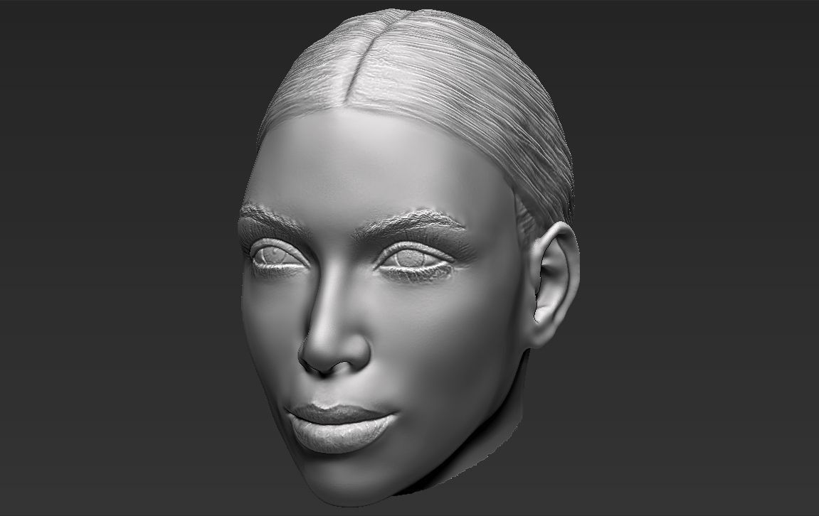 Kim Kardashian standard version only mesh 3D model_1