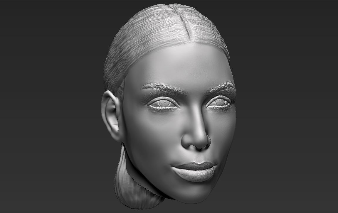 Kim Kardashian standard version only mesh 3D model_11