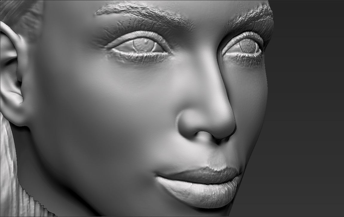 Kim Kardashian standard version only mesh 3D model_20