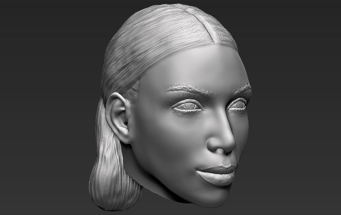 Kim Kardashian standard version only mesh 3D model_10