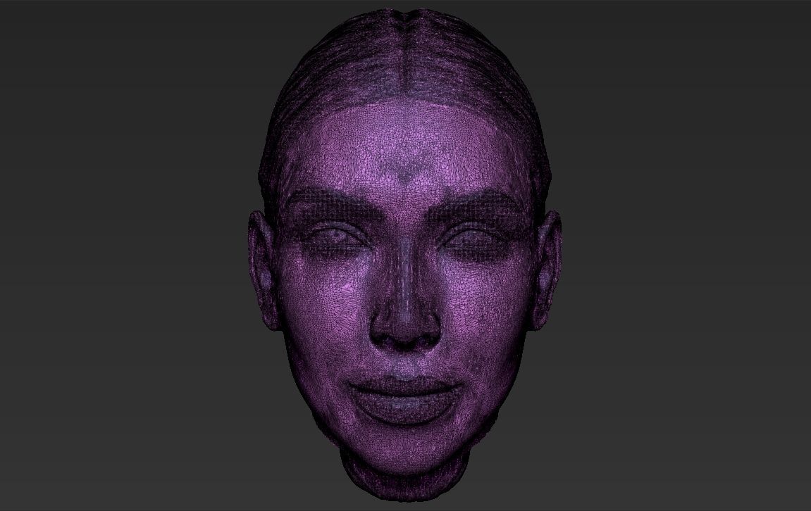 Kim Kardashian standard version only mesh 3D model_29