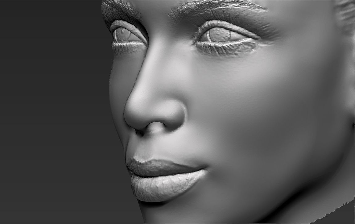 Kim Kardashian standard version only mesh 3D model_21