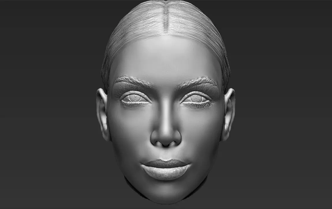 Kim Kardashian standard version only mesh 3D model_0
