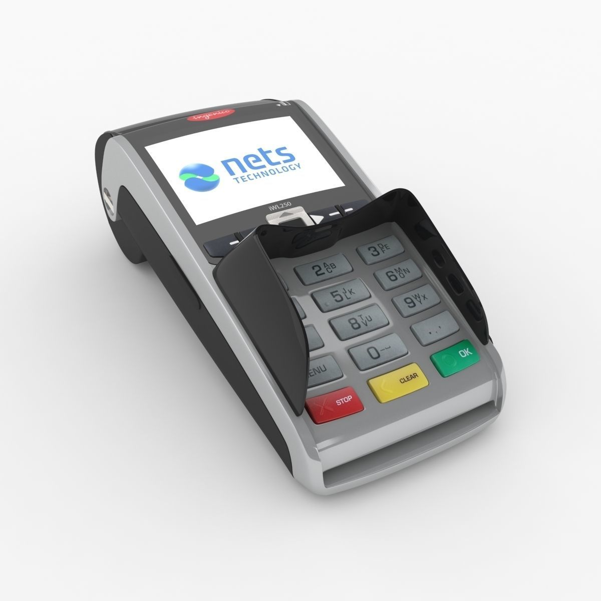 POS payment terminal Ingenico 3D model_4