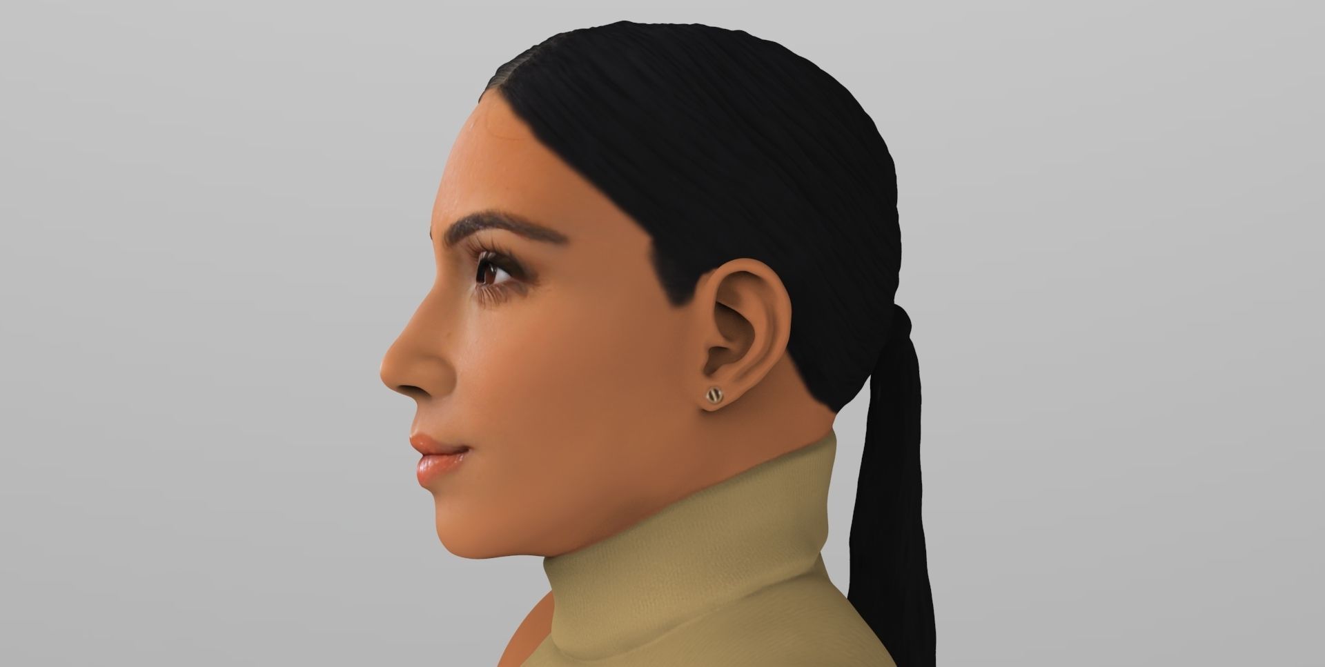 Kim Kardashian ready for full color 3D printing  3D print model_13