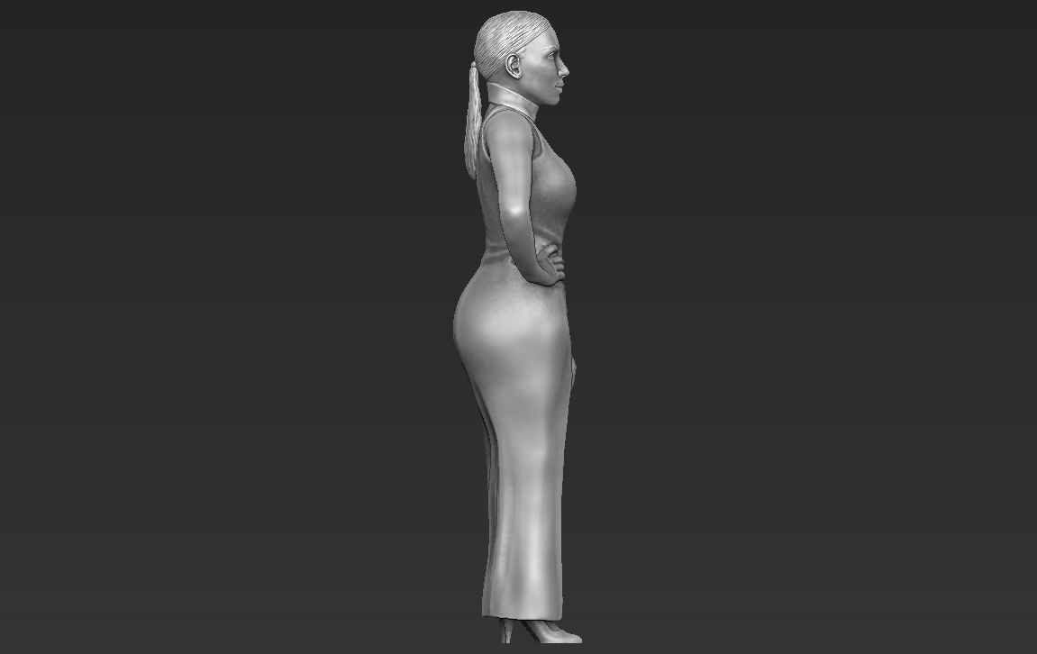 Kim Kardashian ready for full color 3D printing  3D print model_32