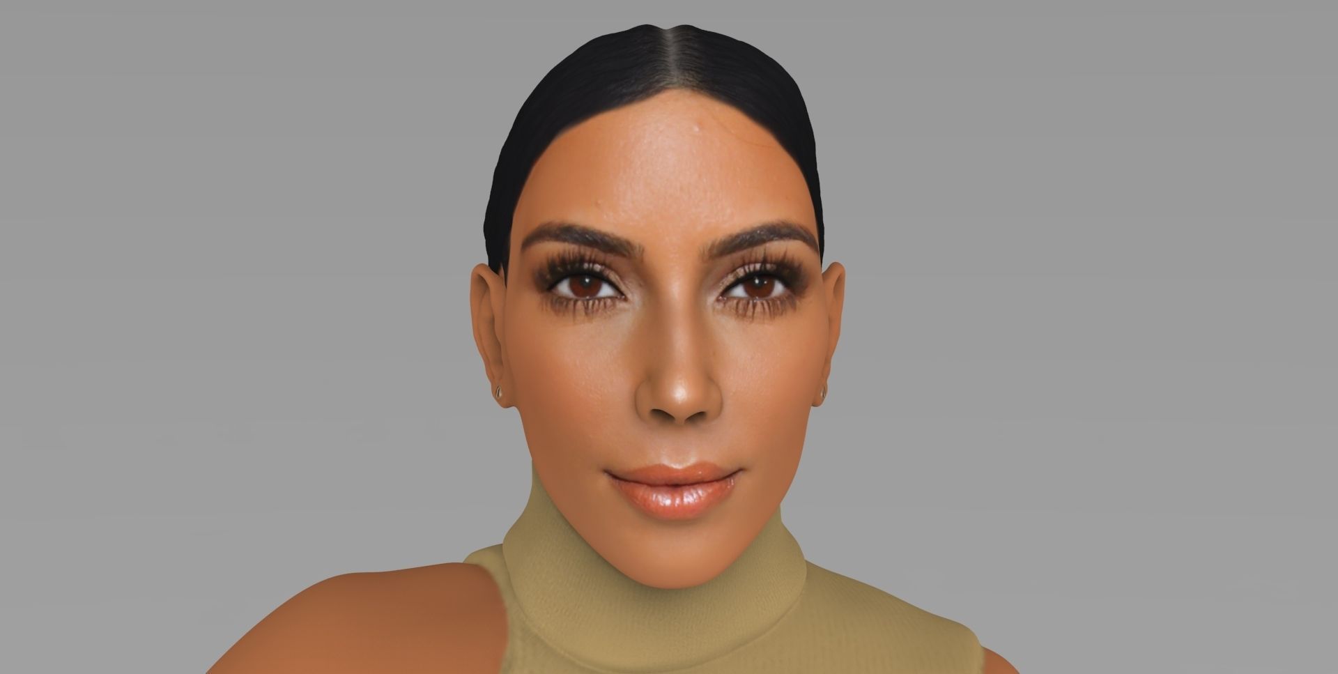 Kim Kardashian ready for full color 3D printing  3D print model_11