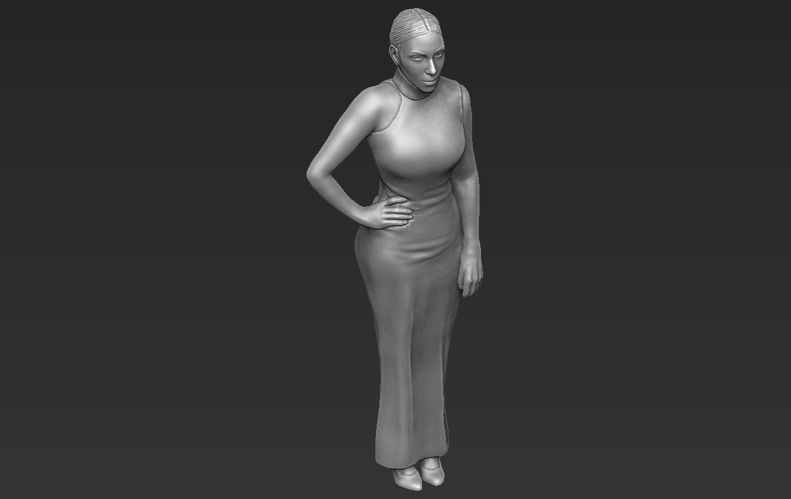 Kim Kardashian ready for full color 3D printing  3D print model_36