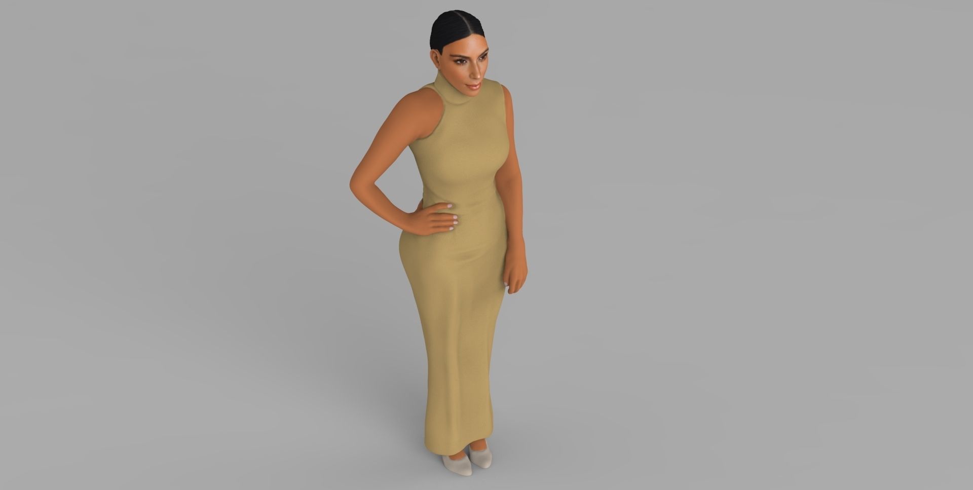 Kim Kardashian ready for full color 3D printing  3D print model_14