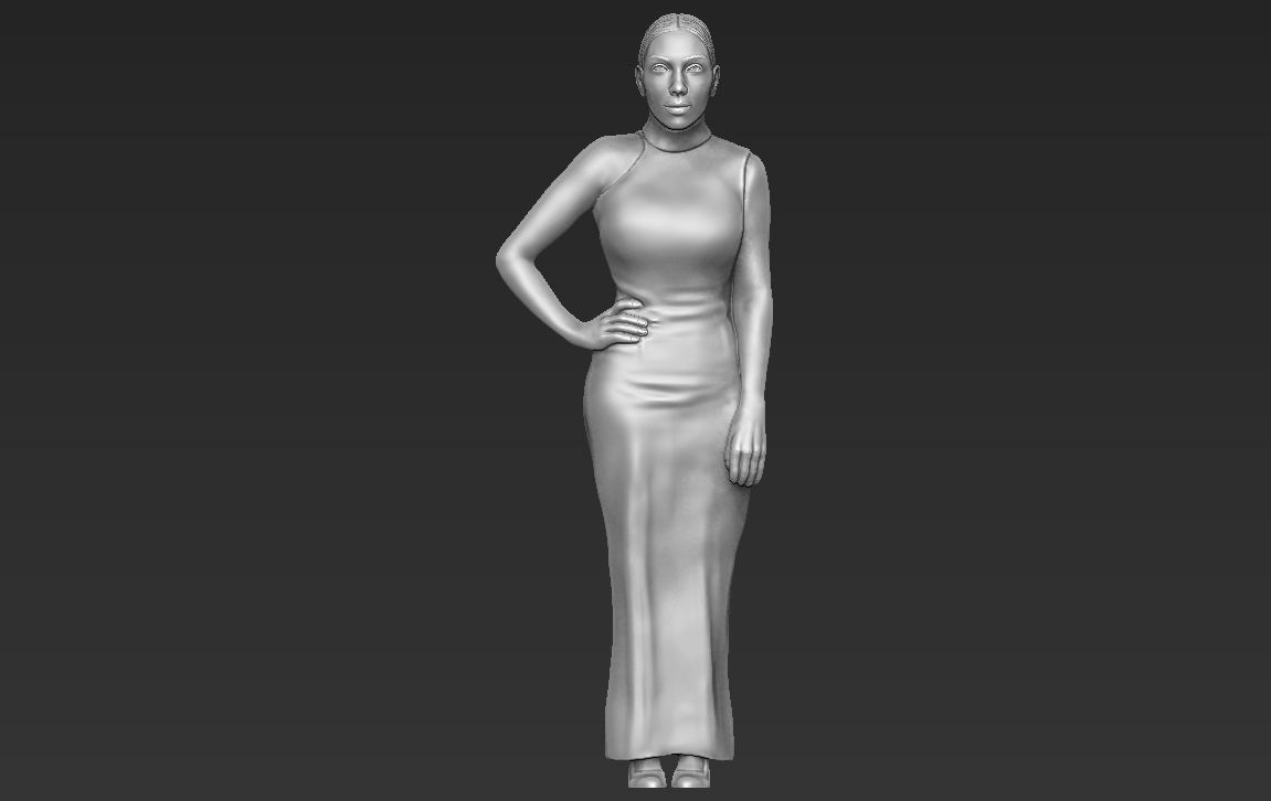 Kim Kardashian ready for full color 3D printing  3D print model_28
