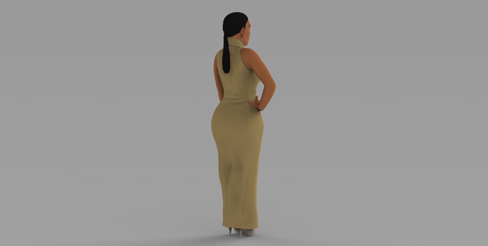 Kim Kardashian ready for full color 3D printing  3D print model_10