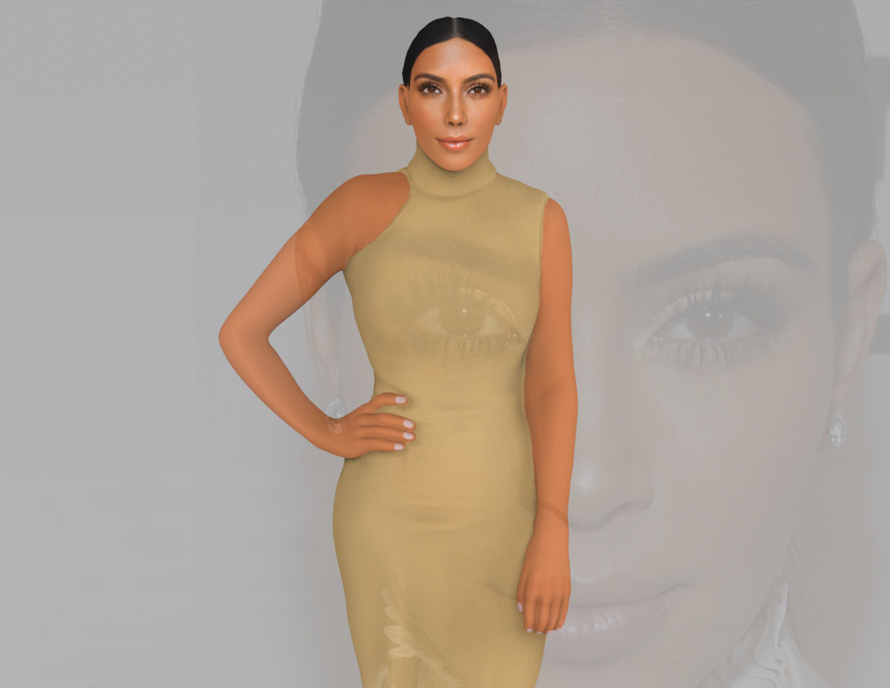 Kim Kardashian ready for full color 3D printing