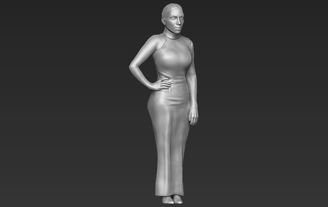 Kim Kardashian ready for full color 3D printing  3D print model_34