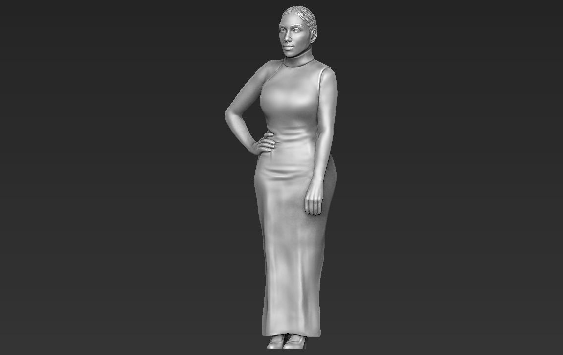 Kim Kardashian ready for full color 3D printing  3D print model_29