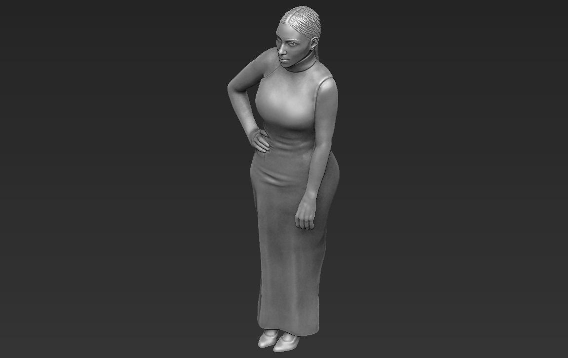 Kim Kardashian ready for full color 3D printing  3D print model_35
