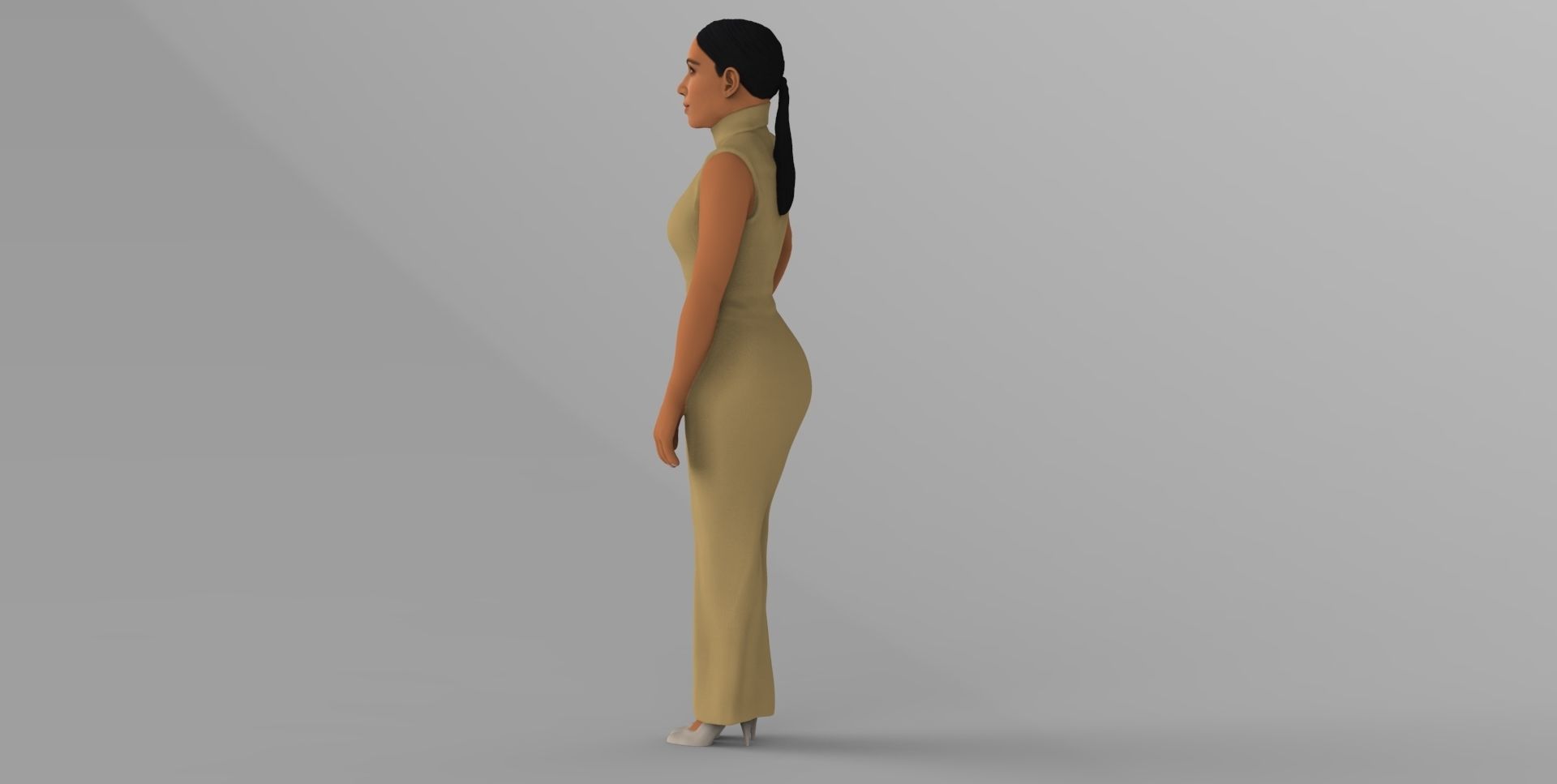 Kim Kardashian ready for full color 3D printing  3D print model_5