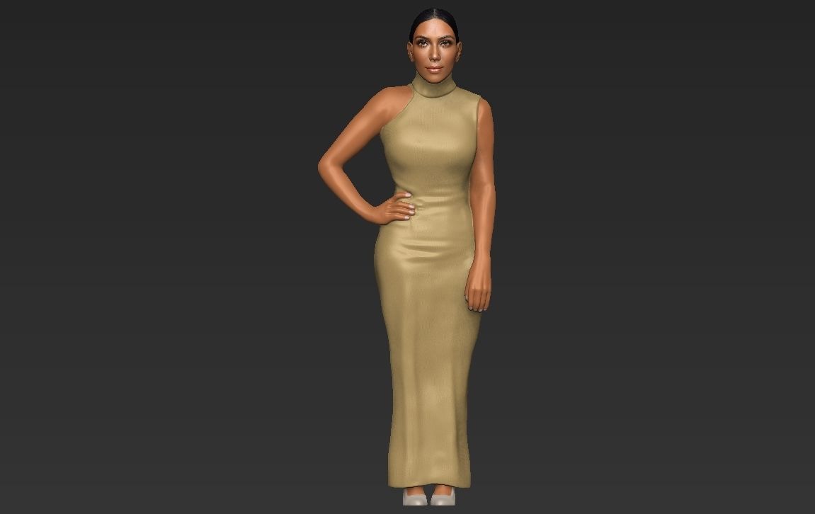 Kim Kardashian ready for full color 3D printing  3D print model_24
