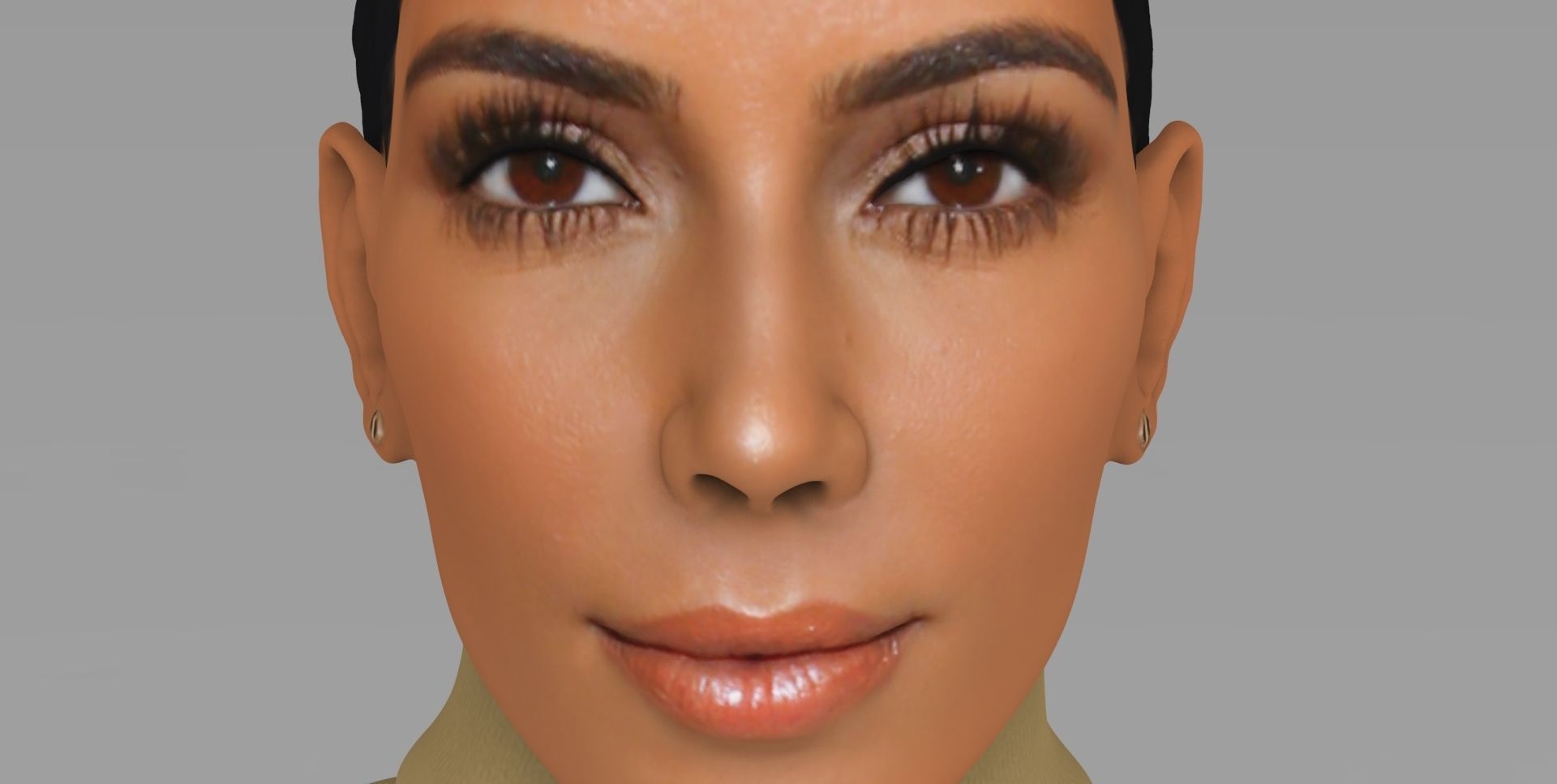 Kim Kardashian ready for full color 3D printing  3D print model_15