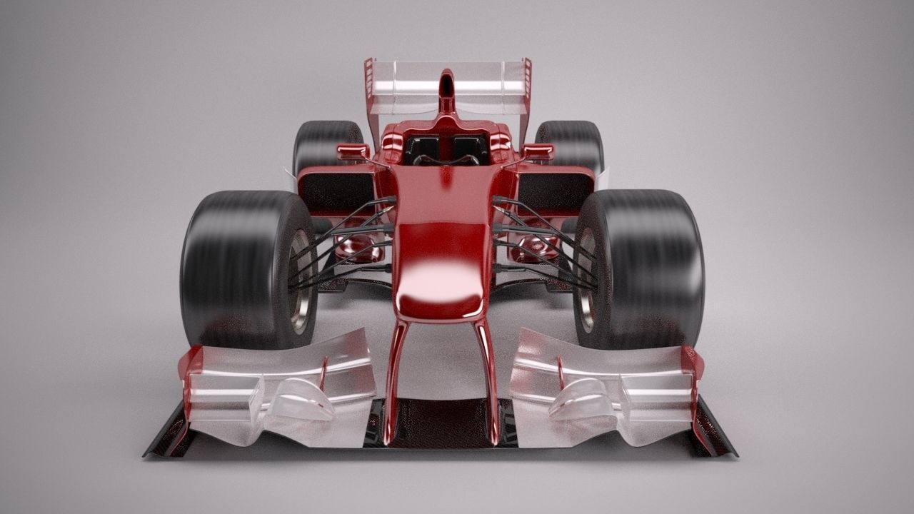 Cartoon open wheeled racing car 3D model_2