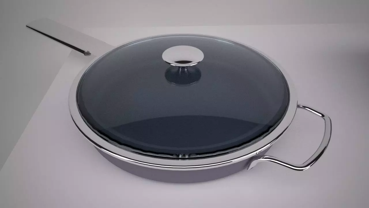 Kitchen Pans Set 3D model