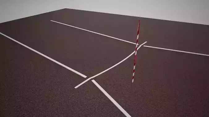 Javelin track and field with lines drawn