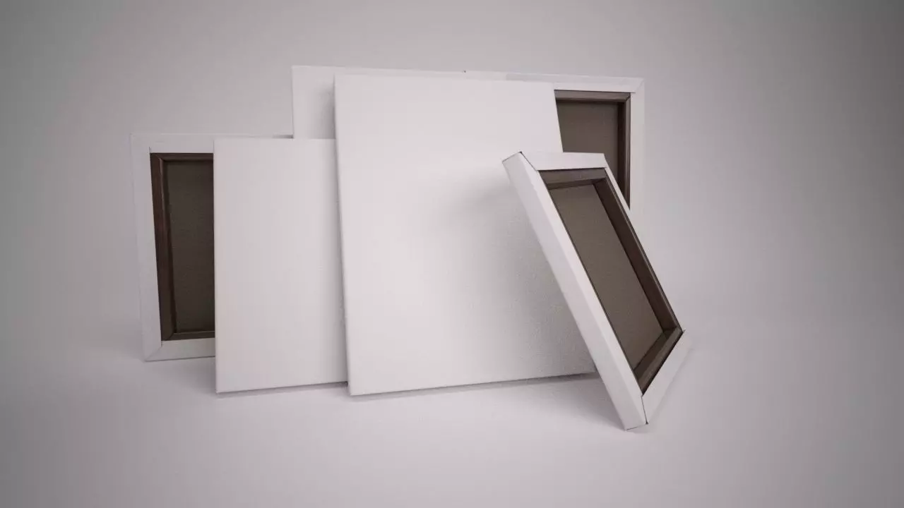 Wooden Easel for Paintings 3D model