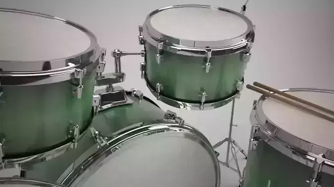 Detailed Drum Kit Model