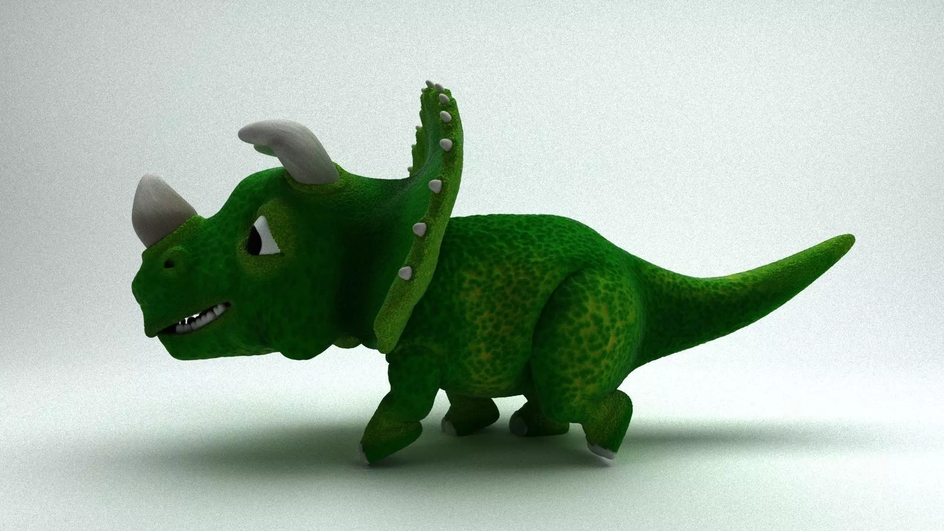 Rigged and Animated Cartoon Dinosaur 3D model