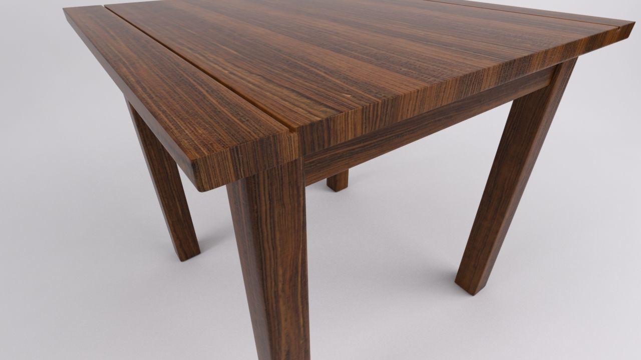 Rustic Kitchen Table 3D model_2